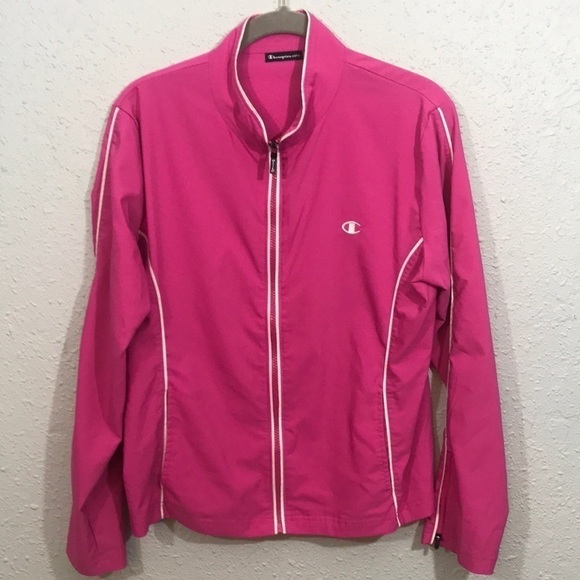 Champion Elite Retro Bubblegum Pink Full Zip Lightweight Jacket size M - Picture 1 of 9